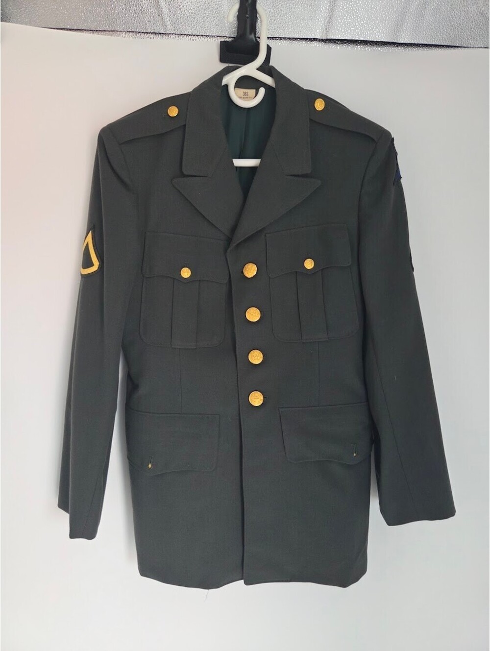 Vintage U.S. Army Green Dress Uniform Sz 36S Jacket Sz 30S Pants & Tie Set Wool